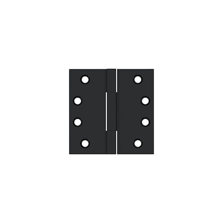 Deltana 4 x 4 Square Knuckle Hinge; Black Finish DSBS419
